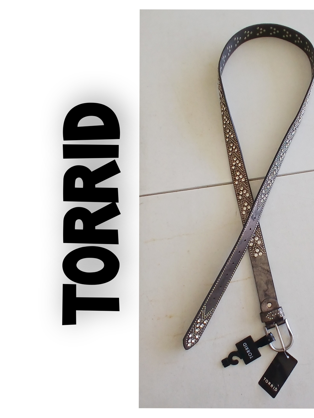 Torrid Studded Gray  Belt Lenght 61"